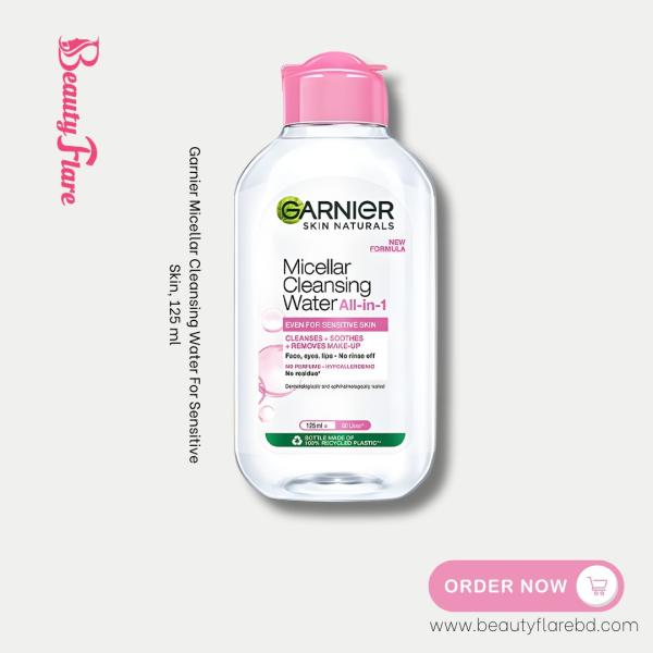 Garnier Micellar Cleansing Water For Sensitive Skin, 125 ml