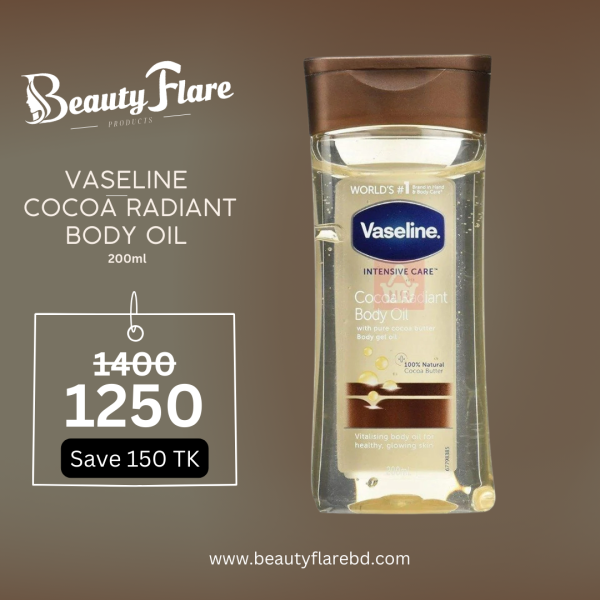 Vaseline Intensive Care Cocoa Radiant Body Oil with Pure Butter - 200ml