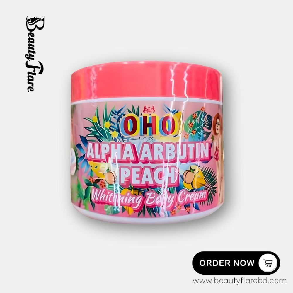 OHO Alpha Arbutin Peach Whitening Body Cream 300g (Made in Thailand)