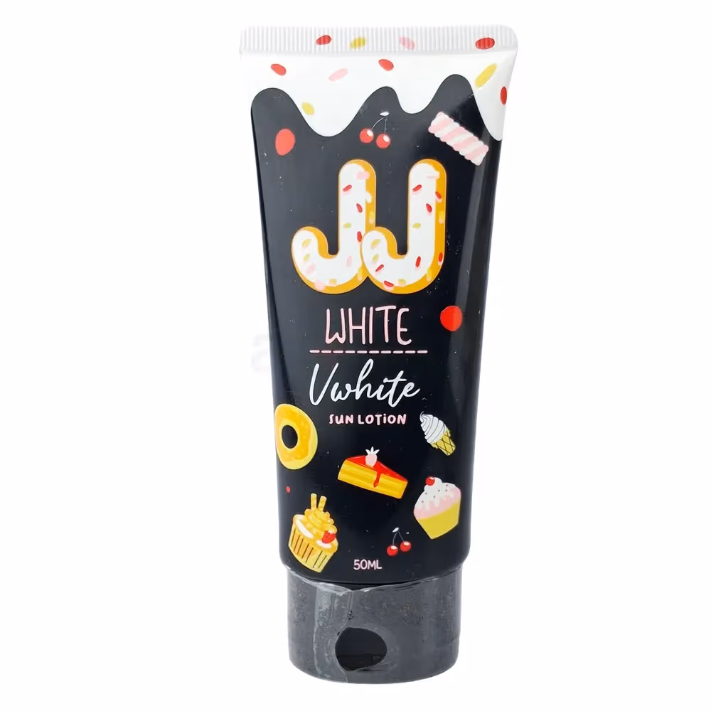 JJ White Vwhite Sun Lotion SPF 50 PA+++ – High Protection Sunscreen for Face & Body, 50ml(Thailand)